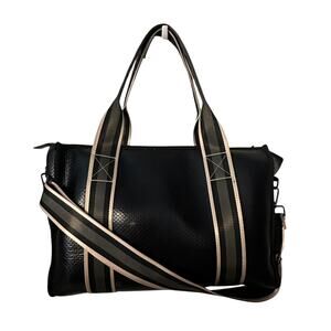 Haute Shore Isla Boss Structured Book Tote Womens Black White Bag